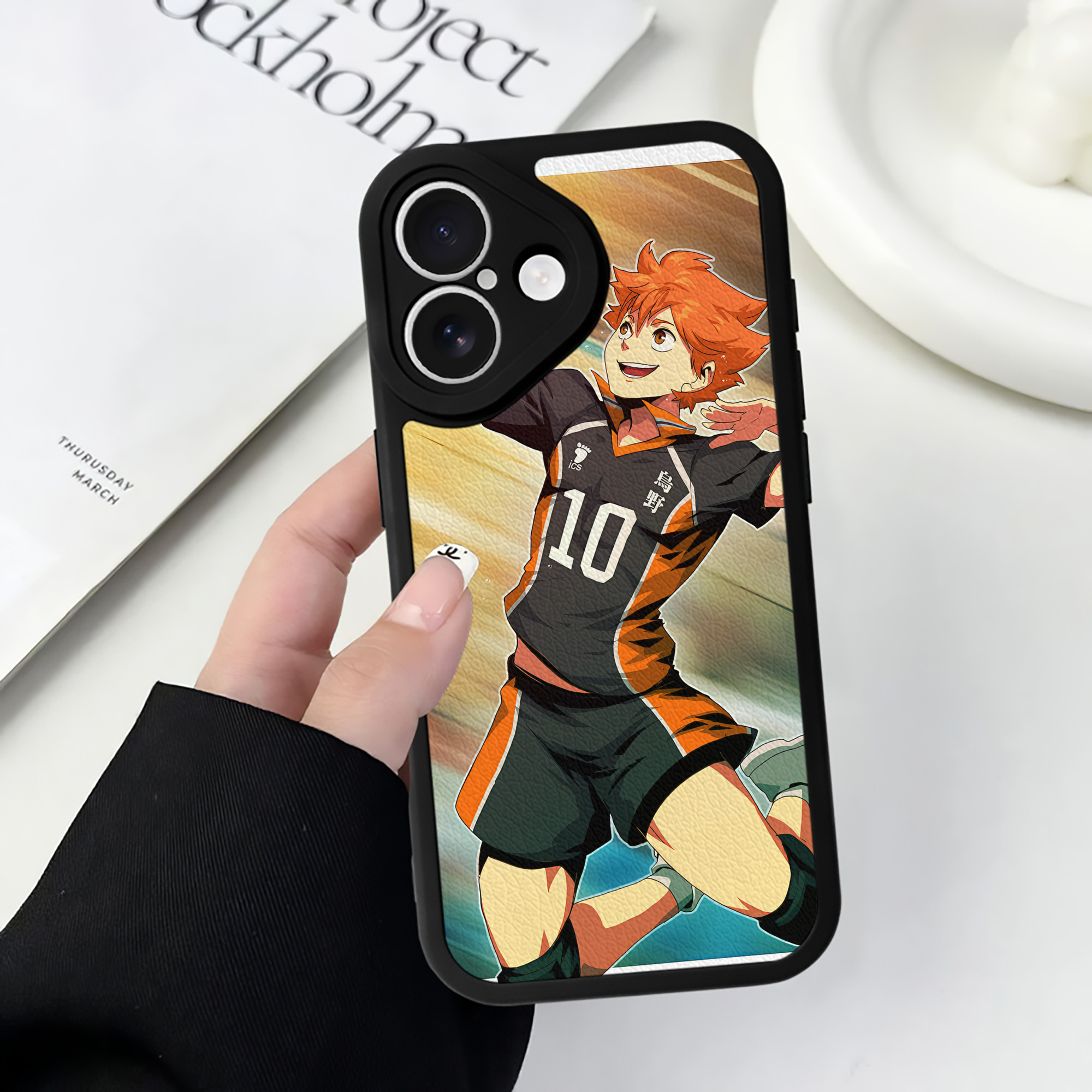 （画像用） ハイキュー!! Haikyu!! 【iPhone 16シリーズ対応】シリコンスマホケース（レザー調） 材質：シリコン